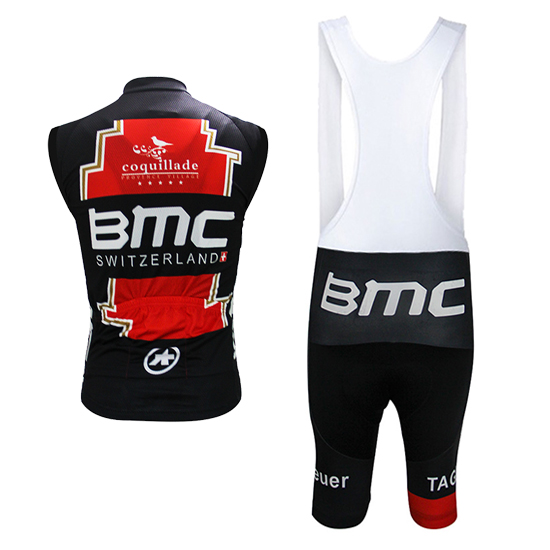 Gilet antivento BMC 2017 rosso e nero